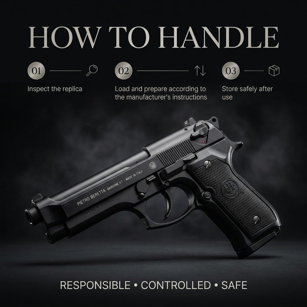 Matte Beretta M92 Gun + 5 BBs - Action Pack