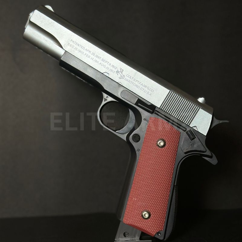 Silver Colt M1911 Airsoft Toy Gun Realistic Build, Durable Design & Perfect for Role Play
