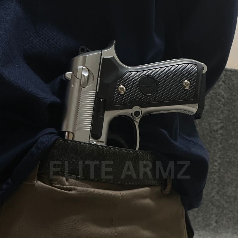 Silver M92 Beretta Airsoft Toy Gun Realistic Design Safe Fun For Play