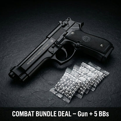 Full Black Beretta M92 Combo Deal – Gun + 5 BBs Pack