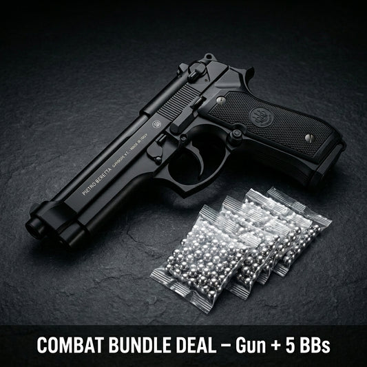 Full Black Beretta M92 Combo Deal – Gun + 5 BBs Pack